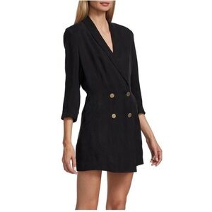 ba&sh Arya Tuxedo Jacket Dress Black size S